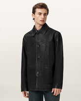 Toulouse Single Breasted Leather Coat