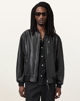 Kino Oversized Leather Bomber