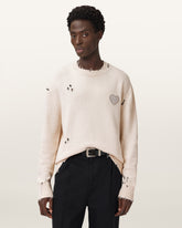 Theo Distressed Embroidered Sweater