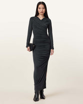 Hanako Cupro Wrap Maxi Dress