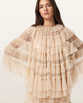 Aude Ruffle Cape Top