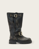 Tay Leather Biker Boots