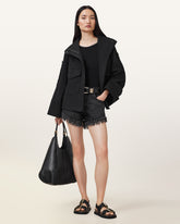 Astrid Frayed Denim Shorts