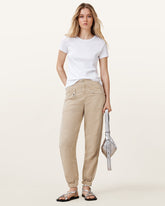 Val High-Rise Cargo Linen Blend Pants