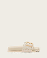 Ellie Studded Buckle Leather Sliders