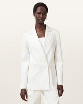 Bonnie Double-Breasted Linen Blend Blazer