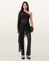 Anaya Asymmetric Sheer Top