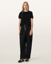 Becca Pleated Barrel Leg Pants