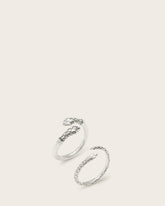 Serpent Textured Ring Set