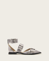Sutton Metallic Leather Point Toe Shoes