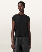 Anna Snake Print Devore T-Shirt