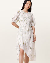 Serene Floral Print Midi Dress