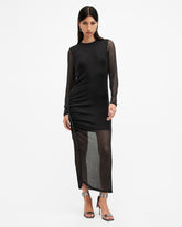 Nora Ruched Sparkle Midi Dress