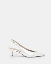 Selina Slingback Leather Kitten Heels