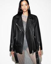 Billie Oversized Leather Biker Jacket