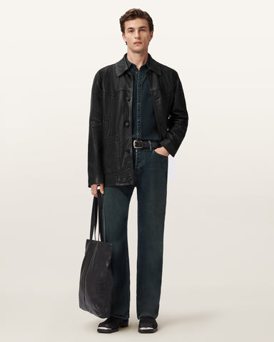 Toulouse Single Breasted Leather Coat