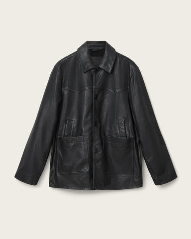 Toulouse Single Breasted Leather Coat