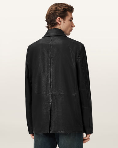 Toulouse Single Breasted Leather Coat
