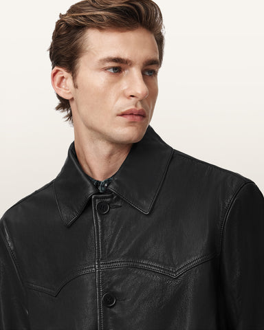Toulouse Single Breasted Leather Coat