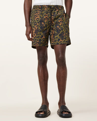 Styx Leopard Print Swim Shorts
