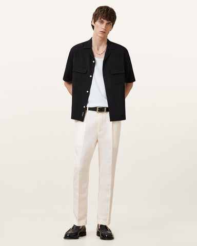 Cross Tallis Linen Blend Slim Pants