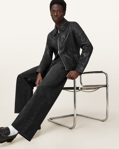 Lenny Loose Fit Wide Leg Denim Jeans