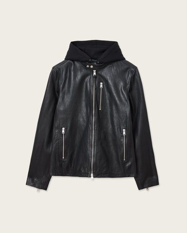 Ashton Hooded Leather Jacket