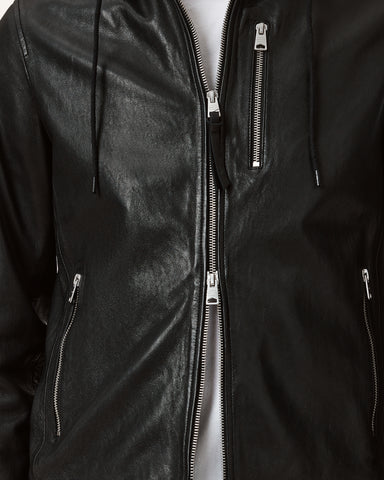 Ashton Hooded Leather Jacket