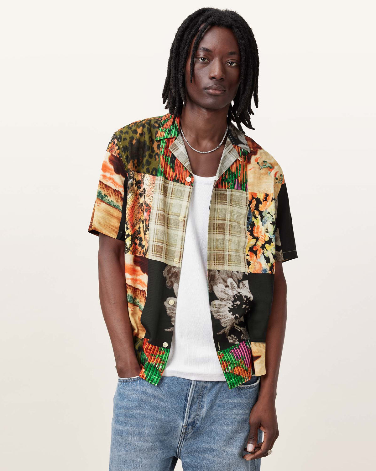 Patche Printed Relaxed Fit Shirt