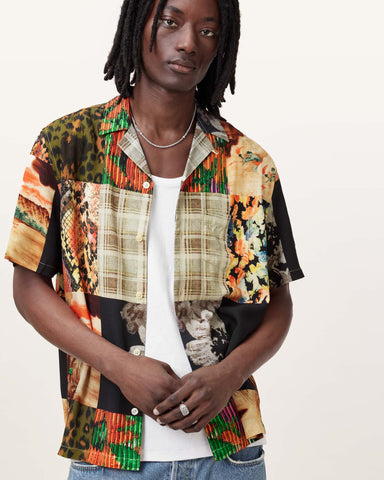 Patche Printed Relaxed Fit Shirt