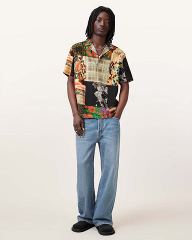 Patche Printed Relaxed Fit Shirt
