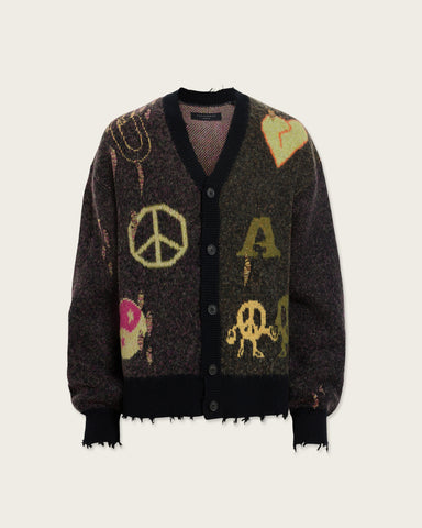 Emotive Oversized Jacquard Cardigan