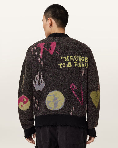 Emotive Oversized Jacquard Cardigan