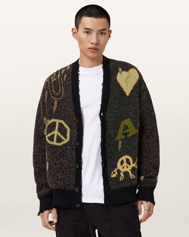 Emotive Oversized Jacquard Cardigan