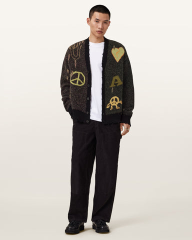 Emotive Oversized Jacquard Cardigan