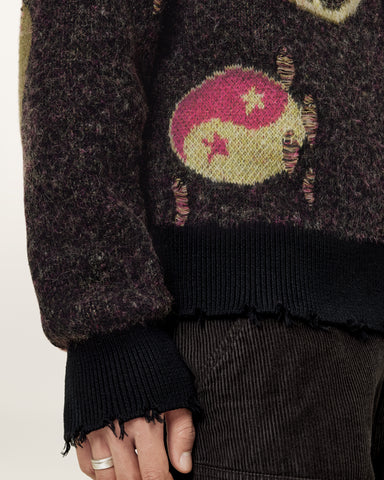 Emotive Oversized Jacquard Cardigan