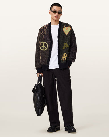 Emotive Oversized Jacquard Cardigan