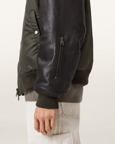 Myler Ramskull Leather Bomber Jacket