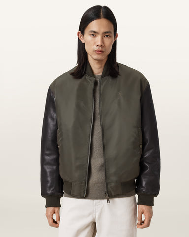 Myler Ramskull Leather Bomber Jacket