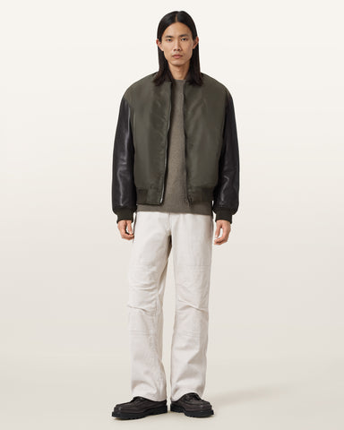 Myler Ramskull Leather Bomber Jacket