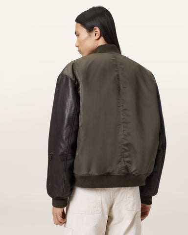 Myler Ramskull Leather Bomber Jacket