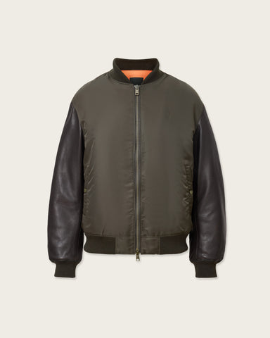 Myler Ramskull Leather Bomber Jacket