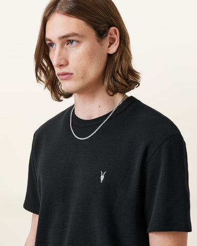 Ellis Waffle Texture Crew Neck Ramskull T-Shirt