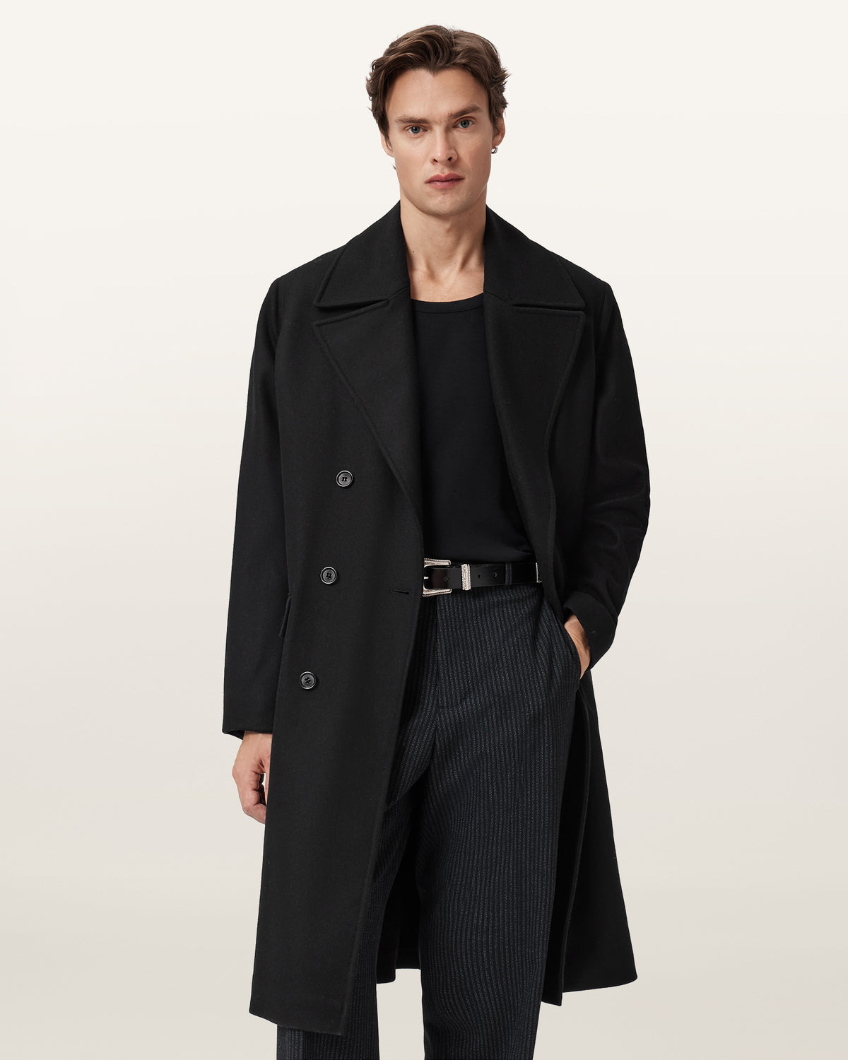 Curran Relaxed Fit Wool Coat