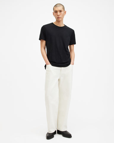 Figure Crew Neck Raw Edge T-Shirt