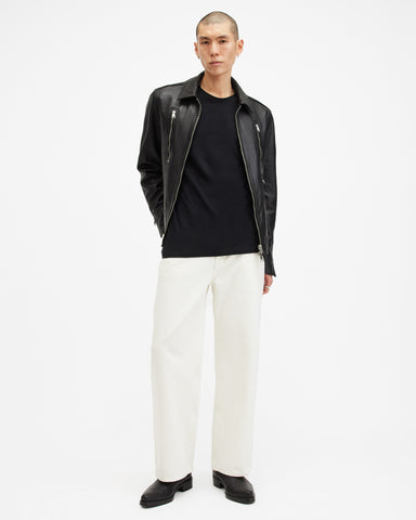 Figure Crew Neck Raw Edge T-Shirt