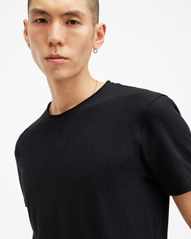 Figure Crew Neck Raw Edge T-Shirt