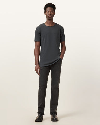 Figure Crew Neck Raw Edge T-Shirt