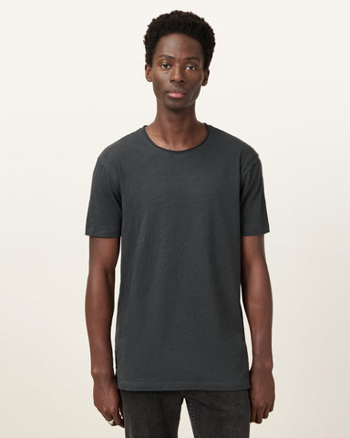 Figure Crew Neck Raw Edge T-Shirt