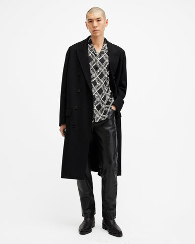 Grid Printed Long Sleeve Shirt